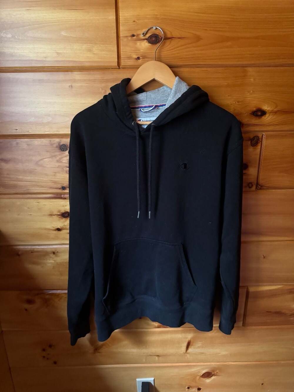 Champion Authentic Athleticwear Black Hoodie Size Large